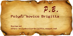 Polyákovics Brigitta névjegykártya